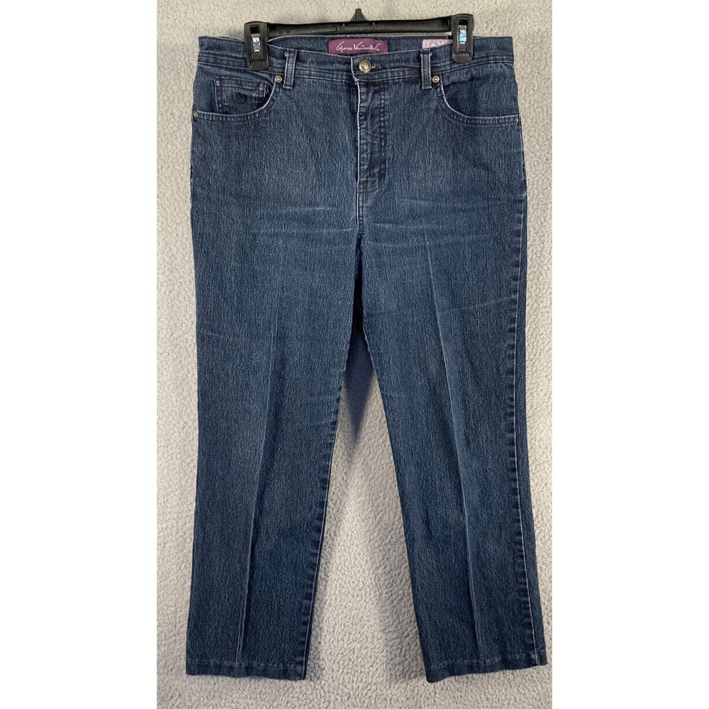 Gloria Vanderbilt Jeans Women's‎ 14 Petite Blue Amanda 5 Pocket High Rise